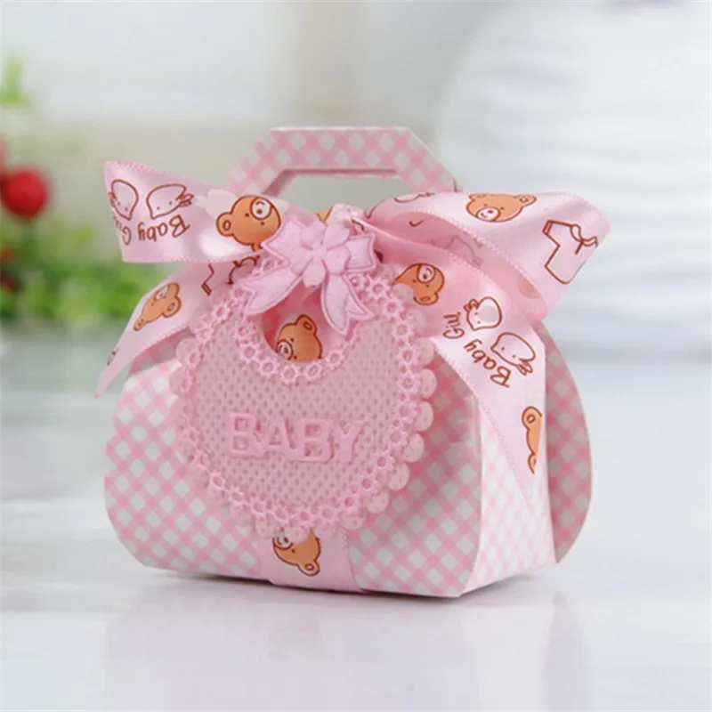 60 шт. медведь Форма DIY Бумага свадебный подарок на крестины Baby Shower вечерние пользу