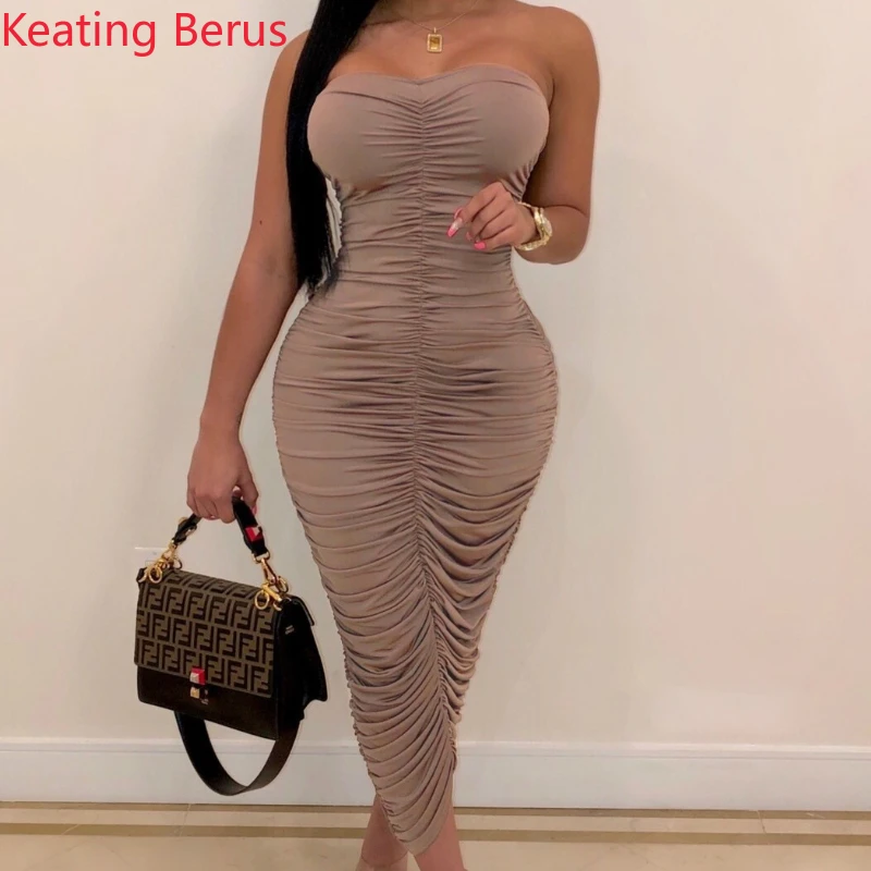 Keatingberus модное Плиссированное женское платье для вечеринки в ночном клубе