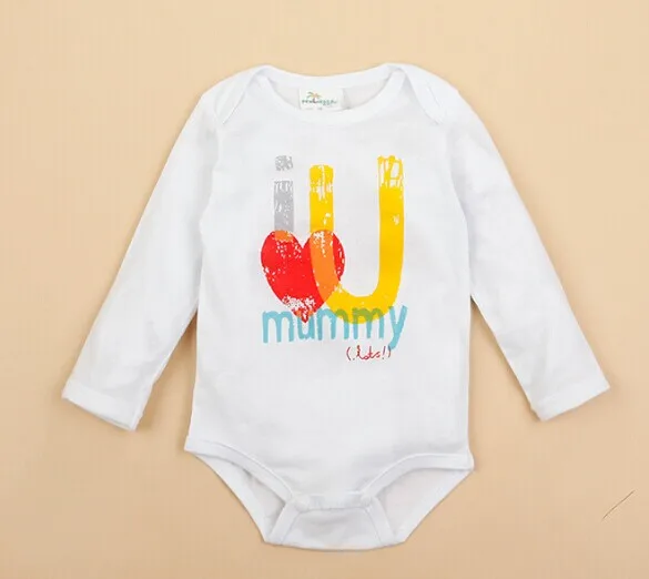 1 предмет боди для новорожденных мальчиков и девочек с надписью Mommy/Daddy длинными