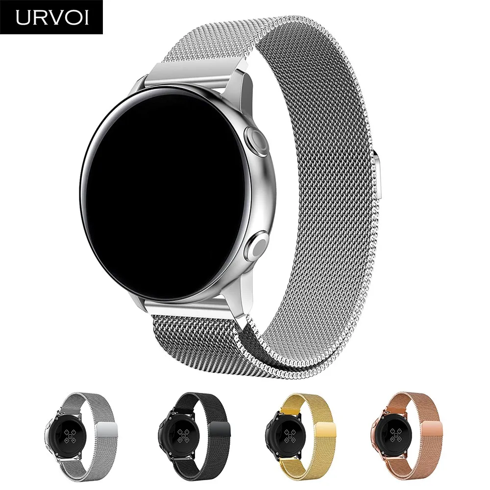 URVOI Миланская петля ремешок для Galaxy Watch активный ремешок нержавеющая сталь магнитная пряжка Высокое качество Прочный запястье 42 46 мм