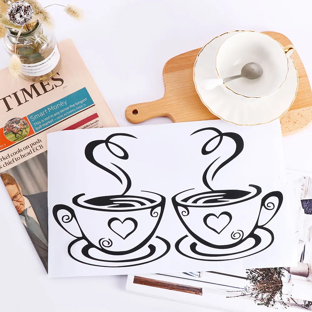 1 шт. DIY кофейные чашки для кафе чайные стены художественные Виниловые наклейки