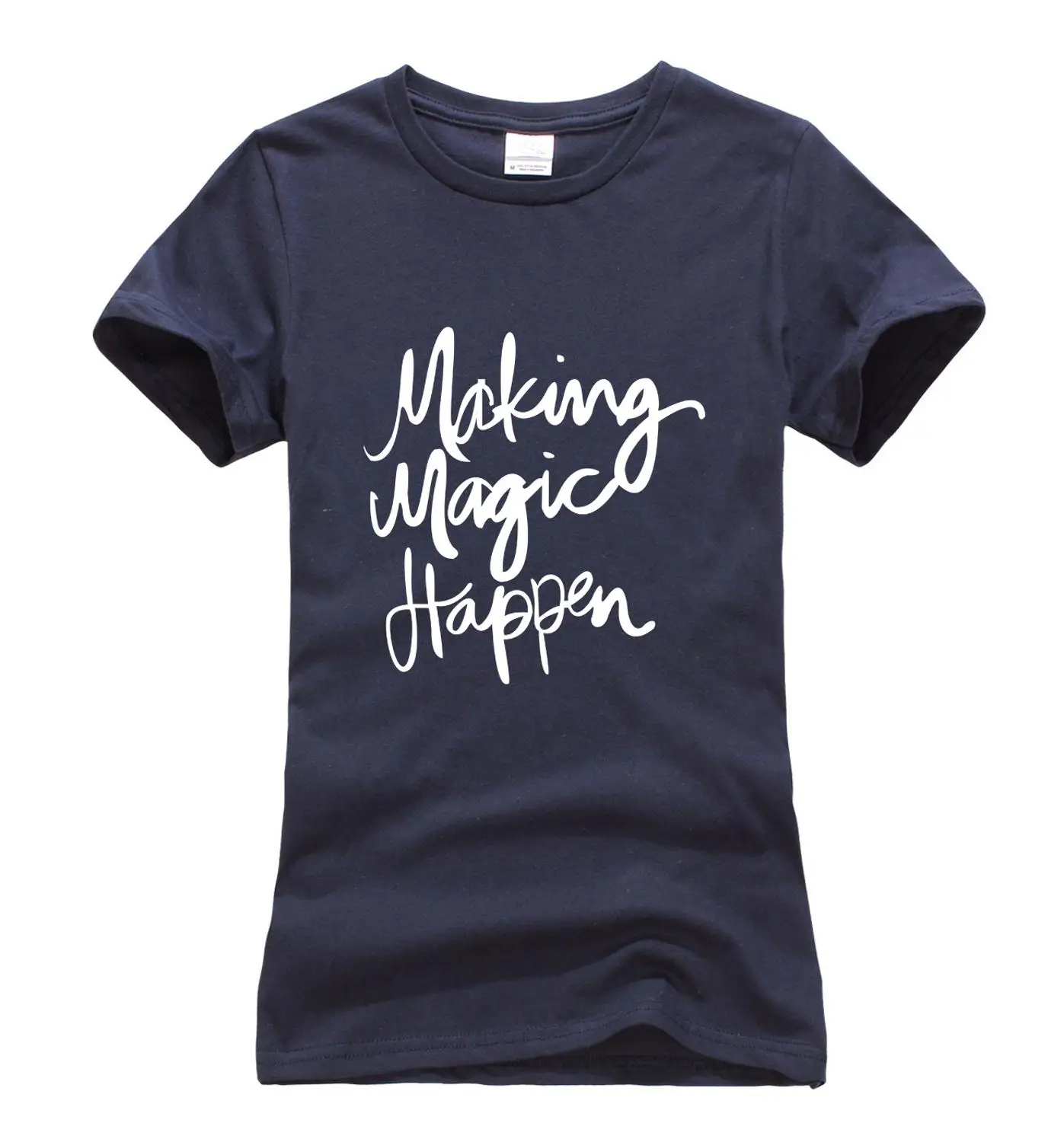 2017 Summer Making Magic Happen Printed Women T-Shirt Fashion Harajuku Brand Korean Tee Shirt Femme Funny Punk Slim Hipster Tops | Женская