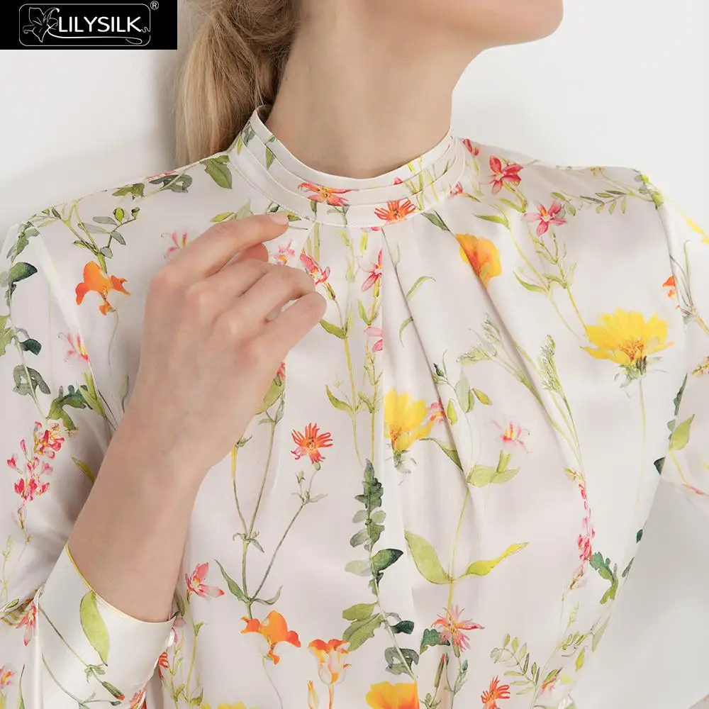 LILYSILK платье женская одежда женские летние натуральный шелк пусть жизнь Blossom в 22