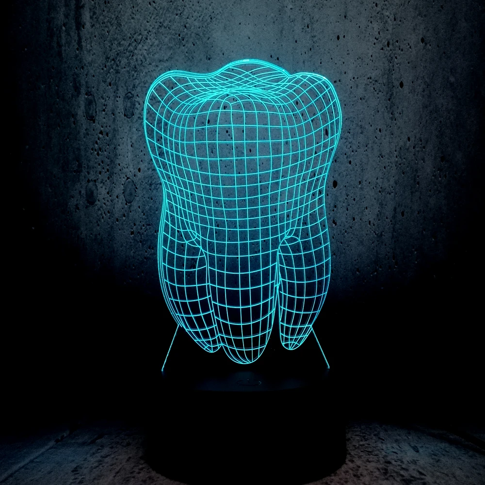 Светодиодная USB лампа с 3D зубьями ночник RGB для создания атмосферы красочный