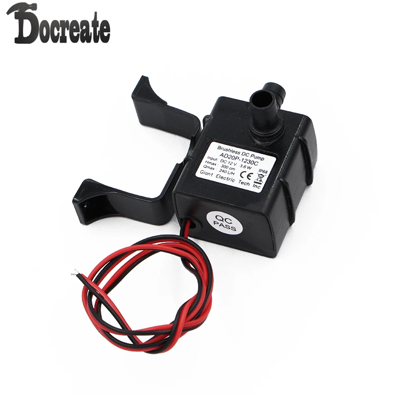 

Mini DC12V 3M Micro Quiet Brushless Motor Submersible Water Pump
