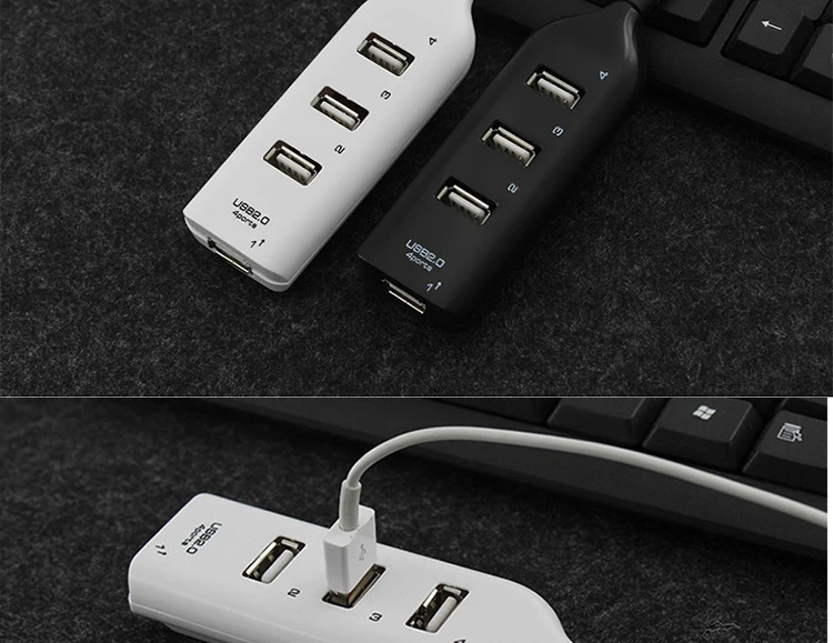 Мини USB 2,0 Hi-Скорость 4 Порты и разъёмы usb-хаб разветвитель адаптер для портативных ПК компьютер для Портативный жестких дисков