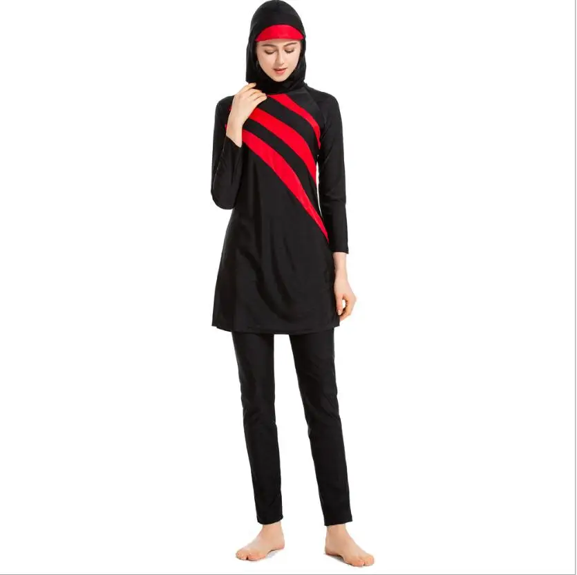 Burkini 2019 мусульманские женские Купальники больших размеров консервативные Чехлы 3