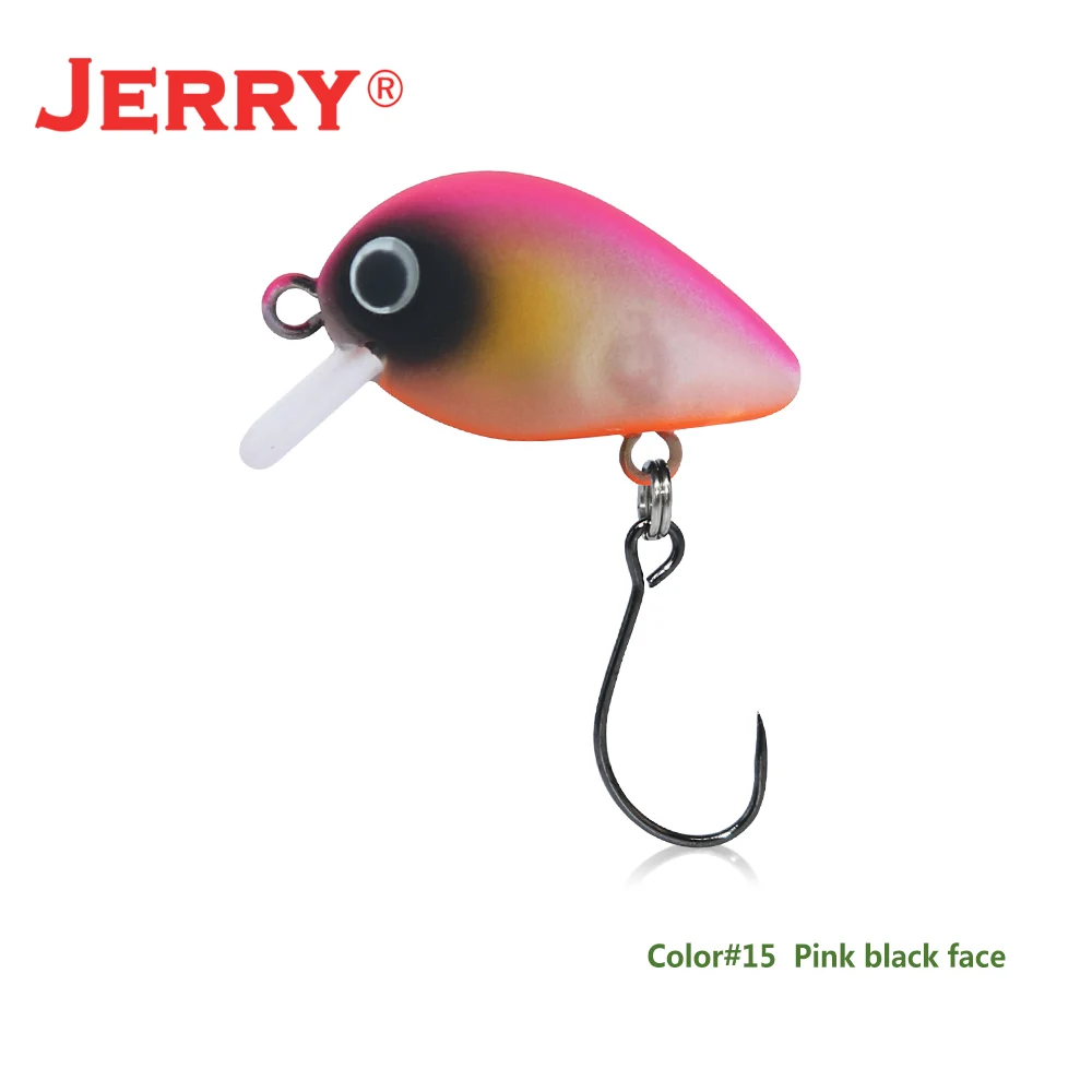 Jerry Thumb 1 шт. 25 мм 1,8 г Мини кренкбейт плавающие воблеры форель УФ розовый цвет искусственная приманка жесткие рыболовные приманки - Цвет: 15 Pink black face