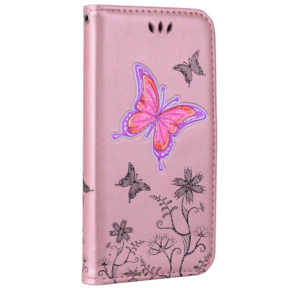 Rose Gold B Бабочка Стиль чехол для samsung Galaxy j1 j3 j5 j7 j2Prime G532F книга Стиль кожаный бумажник чехол для телефона чехол P03F - Цвет: Rose Gold B