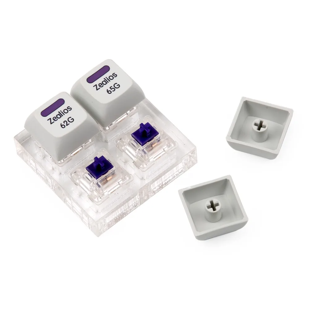 Zealios v2 переключатель фиолетовый Zealio переключатели (тактильные) тестер 62g 65g 67g 78g |