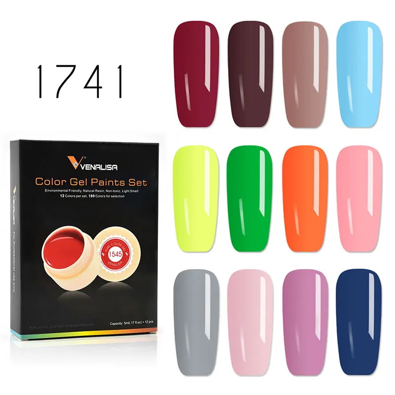 Venalisa, 180 цветов, 5 мл, дизайн ногтей, УФ светодиодный Гель-лак, замачивается от цвета, УФ светодиодная краска, эмаль, лак для ногтей, Гель-лак, Гель-лак - Цвет: 1741