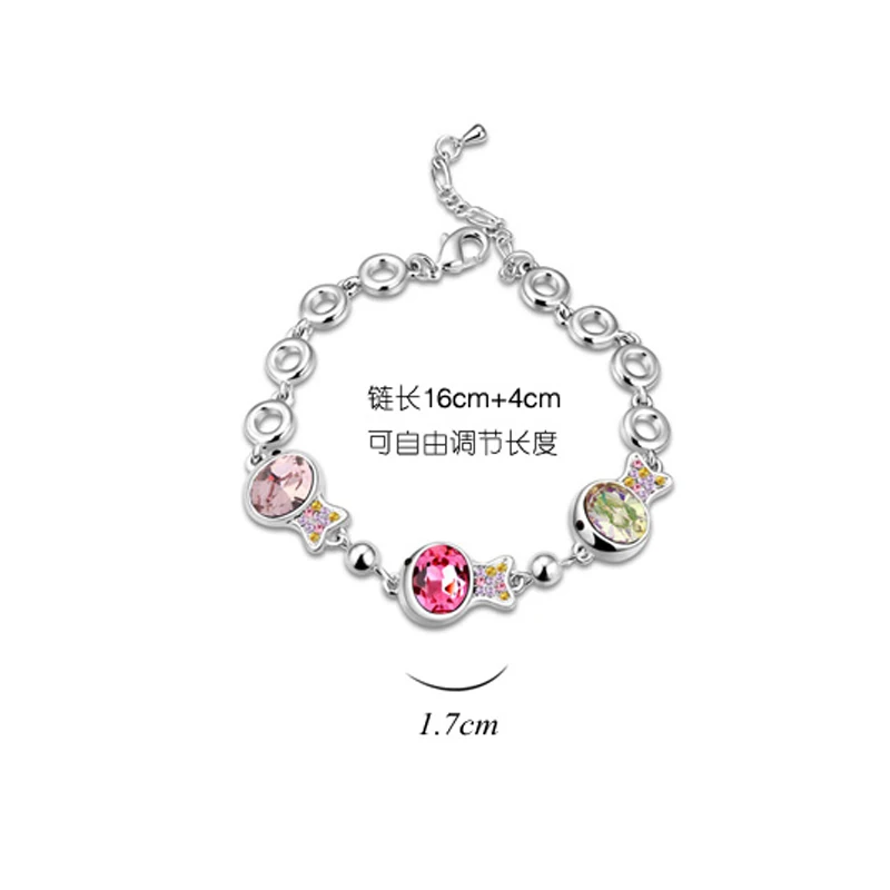 2017 New Fashion Crystal from Swarovski Bracelet Lovely Fish Shape Bradawl Luxury Bangles Women Romantic Jewelry Wholesal | Украшения и