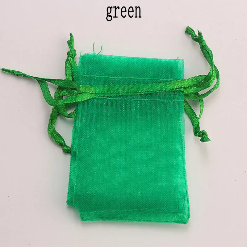 green 23 Цвета 50 шт./лот 7*9 см, 9*12 см свадебная сумочка из органзы вечерние украшения для упаковки ювелирных изделий, сумки холст подарочные мешочки из органзы - Цвет: green