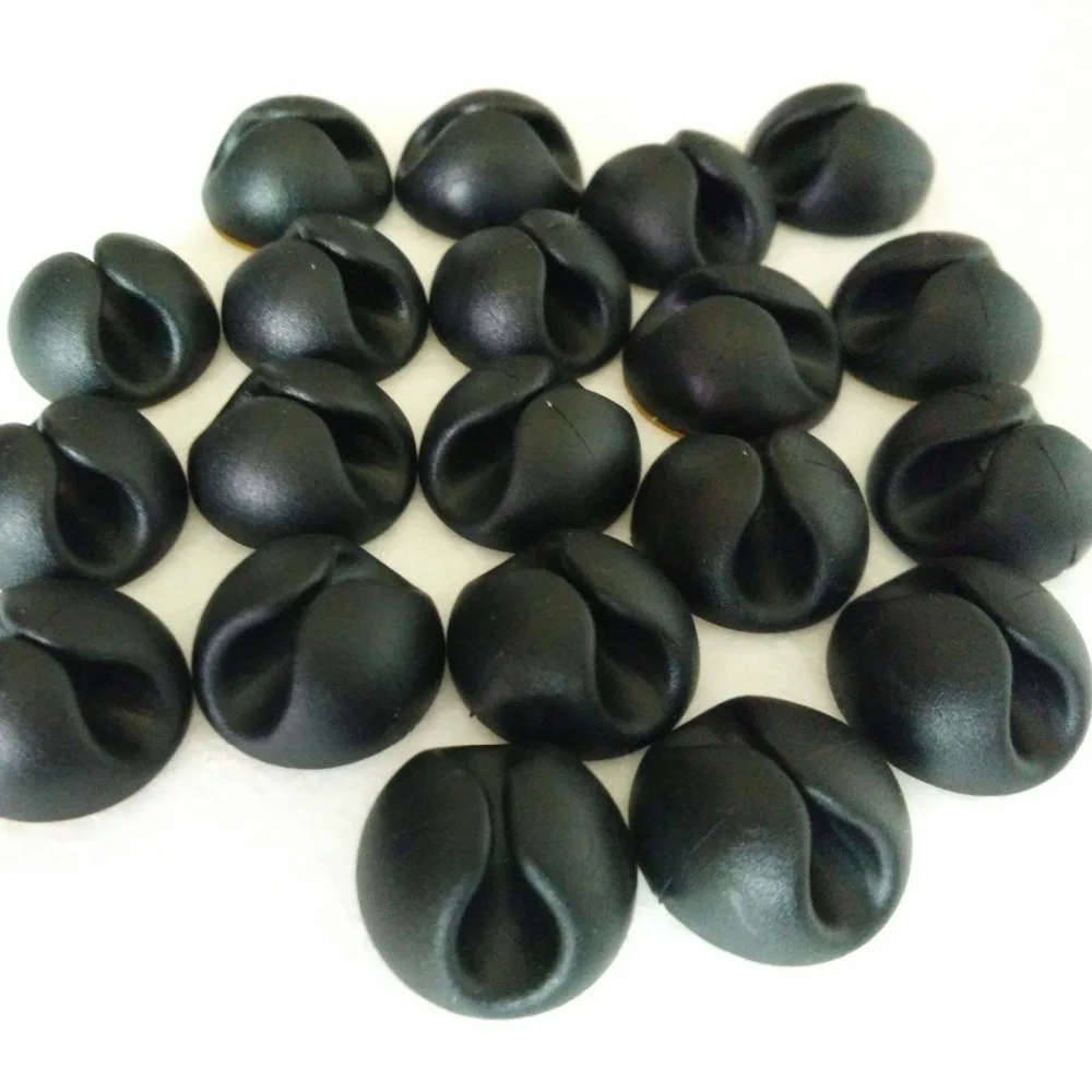 10 шт./лот Жесткий Пластиковый черный кабель Организатор Кабельный зажим