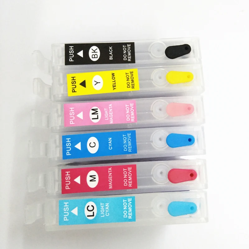 Einkshop T0821 T0826 многоразовый чернильный картридж для Epson T0821N Stylus R270 R390 RX590 TX700W TX800W TX720