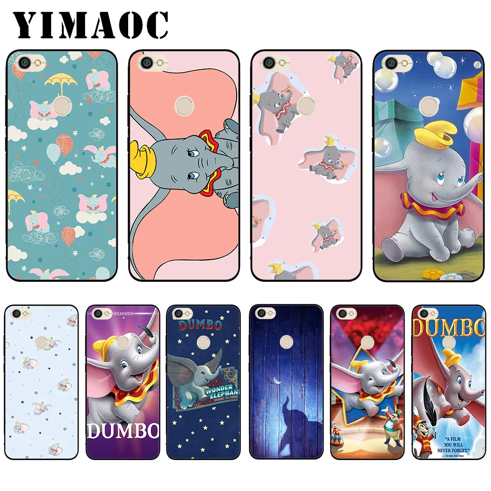 YIMAOC dumbo черный мягкий силиконовый чехол для Xiaomi Redmi Note 6 Pro 7 S2 Go |