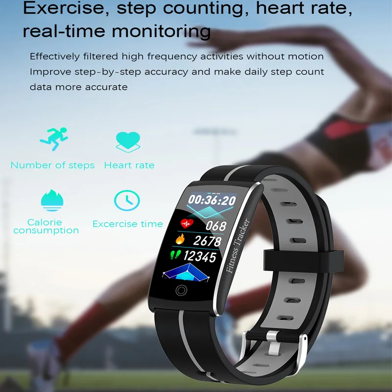 F10C Fashion Smart Watch Wristband Heart Rate Monitor Sports women Bracelet Waterproof Bluetooth Wristwatch Band | Электроника