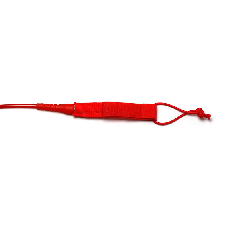 Red TPU Surfboard Leash 6 to 12 Feet, 7mm Thickness Double