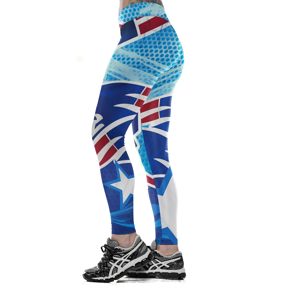 

2019 Hot sale High Waist pants Fashion Women 3D print star Individuality match Sexy comfortable fitness silm wholesale Free ship