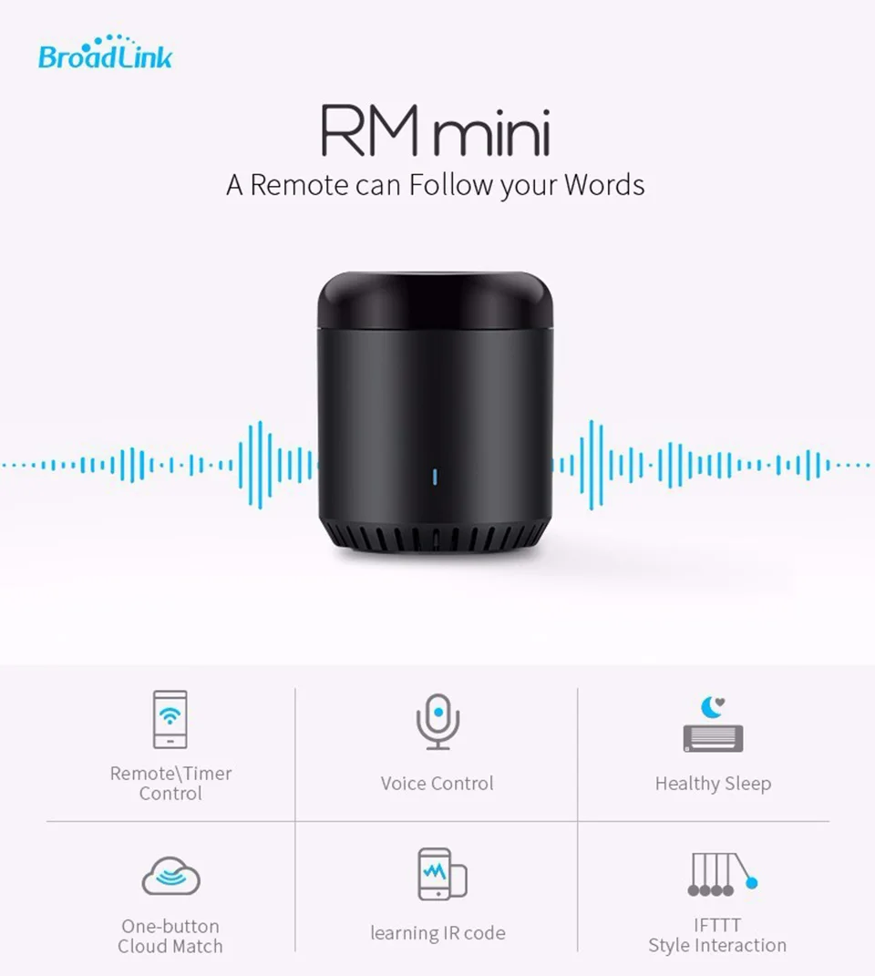 Пульт дистанционного управления BroadLink RM Mini 3 беспроводное управление с помощью