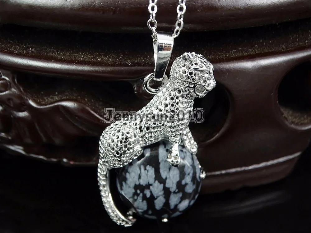 

Натуральные снежные хлопья, круглые драгоценные камни, камень, леопард, рейки, чакра, кулон, очаровательные бусины, Исцеляющие ювелирные изд...