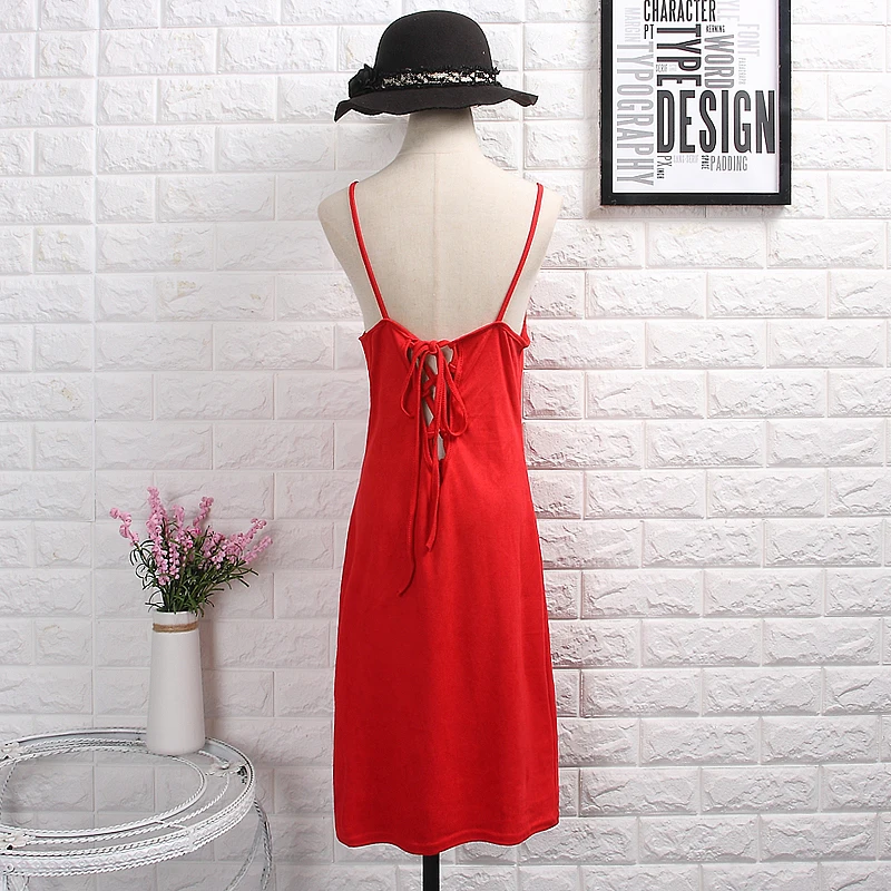 Женское Замшевое платье Alphalmoda элегантное на бретельках с открытой спиной