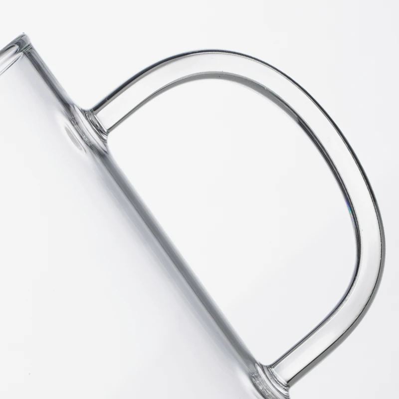 Прозрачная чашка для чая из боросиликата с крышкой и сетчатым фильтром 400 мл