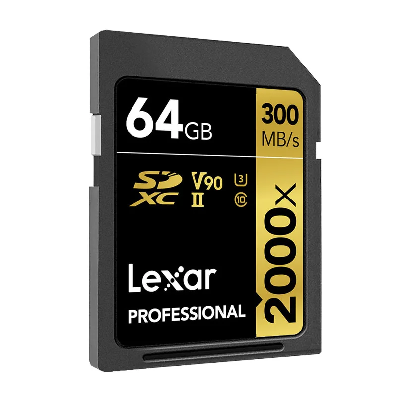 2000X-64GB-Standard Оригинальная флеш-карта памяти Lexar SD, ограниченная серия, флеш-накопитель 2000x300 mb/s, SDHC/SDXC, UHS-II, класс 10, карты для цифровой зеркальной камеры 3d 4k - Емкость: 2000X-64GB-Standard