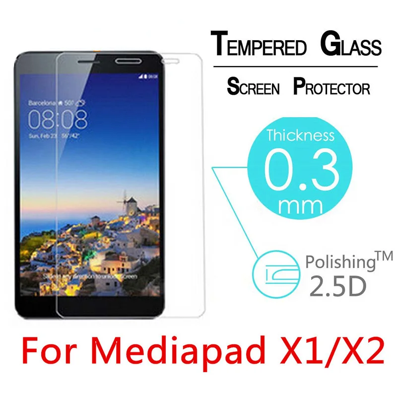 Закаленное стекло 9H 0,3 мм для HuaWei Honor Mediapad X1 X2 7 дюймов Защитная крышка экрана защитное стекло Fim взрывозащищенное Закаленное