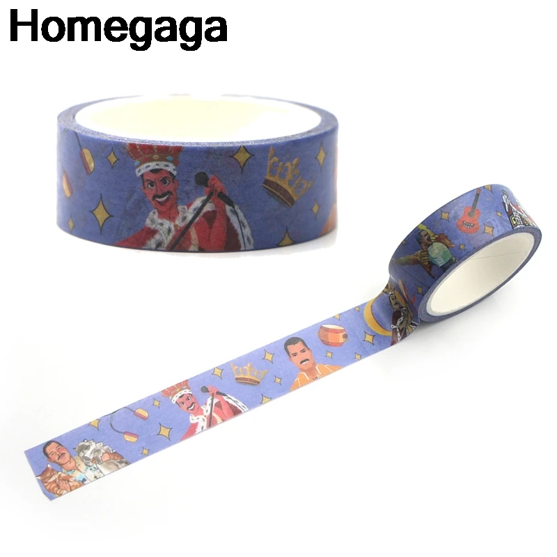 Homegaga Фредди Меркьюри винтажный певец смешной альбом мультфильм васи лента diy Скрапбукинг Клей маскирования наклейки с принтом D2153