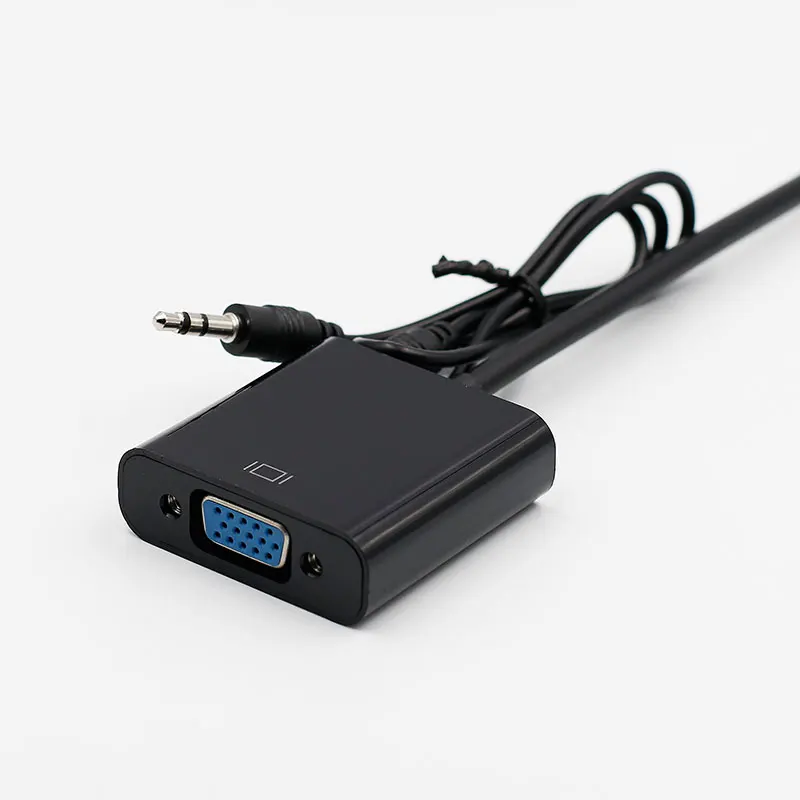 HDMI совместимый переходник с разъемами папа на VGA мама Видео Аудио кабель HD 1080P для