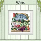 Картины винное поместье, напечатанные на холсте, китайские наборы для вышивки крестом 14CT, 11CT