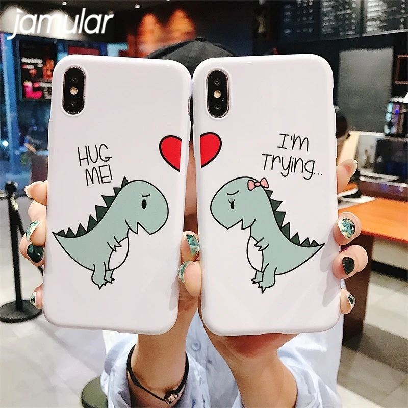 Чехол для телефона JAMULAR iPhone 7 8 Plus 6 6S Модный чехол с рисунком динозавра XS MAX X XR