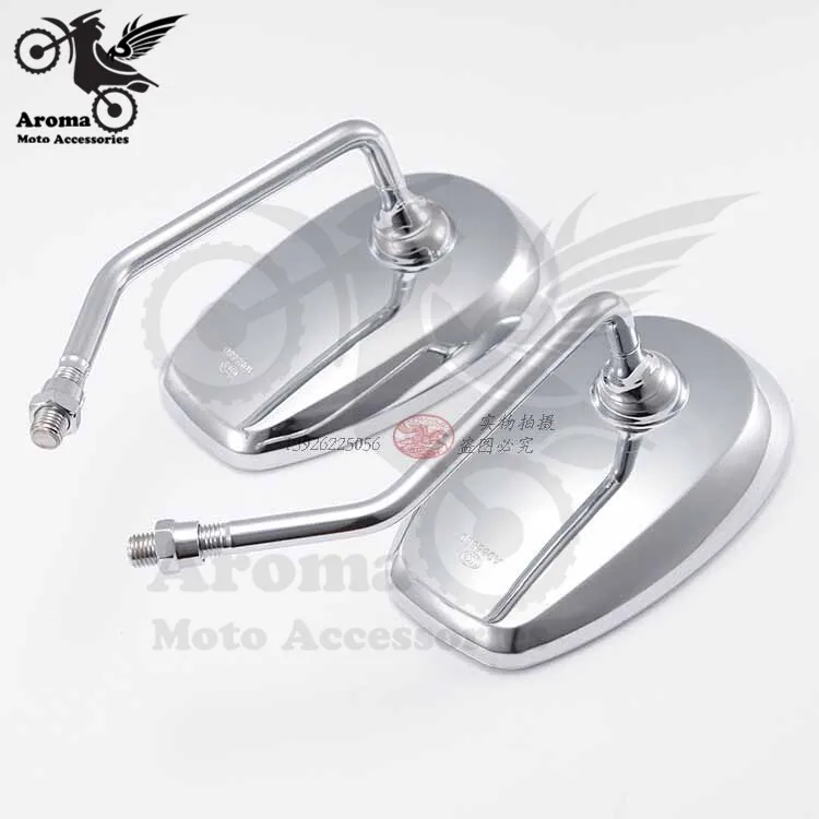 Зеркало заднего вида мотоциклетное серебристое хромированное для Harley-Davidson