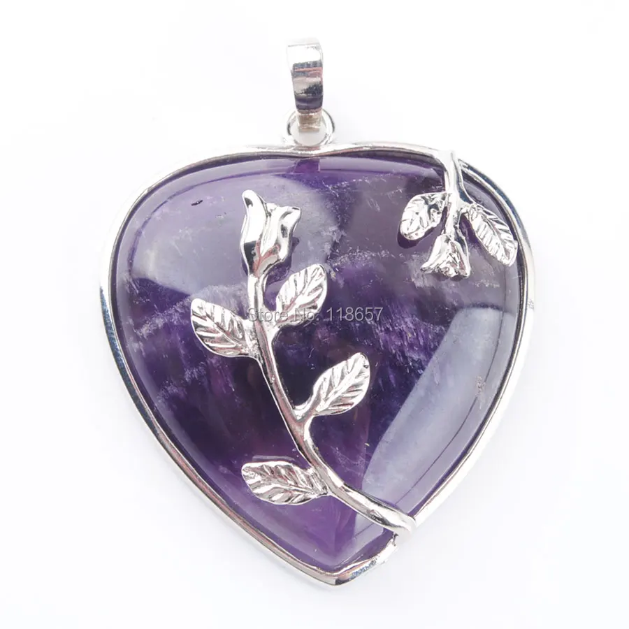 Натуральные аметисты драгоценные камни бусины с острым сердцем рейки кулон для