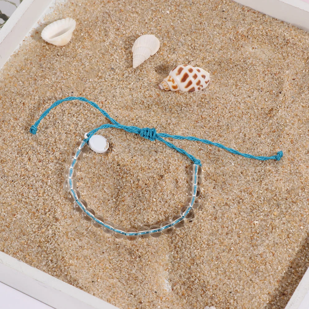 Женский и мужской браслет с 4 бусинами из натурального камня океана ручной работы
