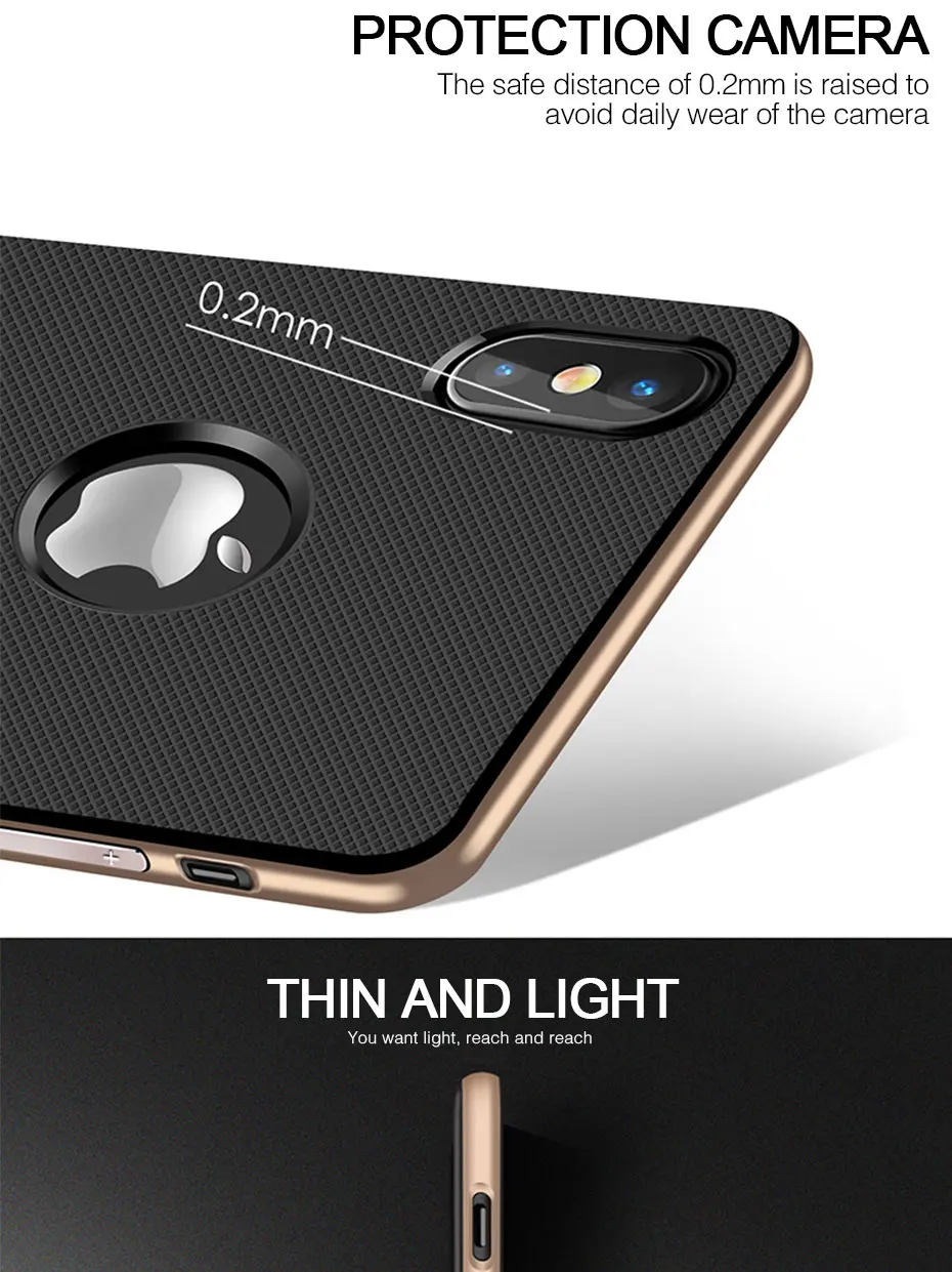 H& A 360 полный защитный чехол для iPhone X 6 6s 8 7 Plus PC+ TPU противоударный чехол для iPhone 7 8 Plus с подставкой Чехол для телефона