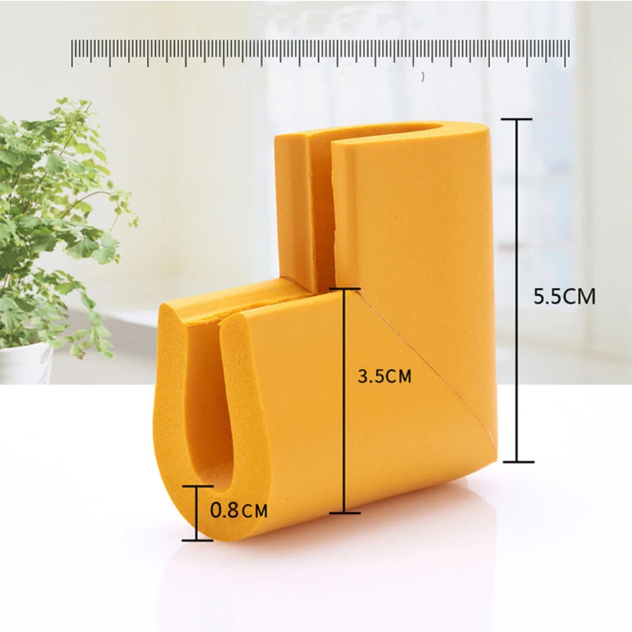 Equipo de seguridad en forma de U para beb&eacute;, Protector de esquina de vidrio para Borde de mesa, muebles para el hogar, protectores de protecci&oacute;n para ni&ntilde;os, cubierta con cinta-3