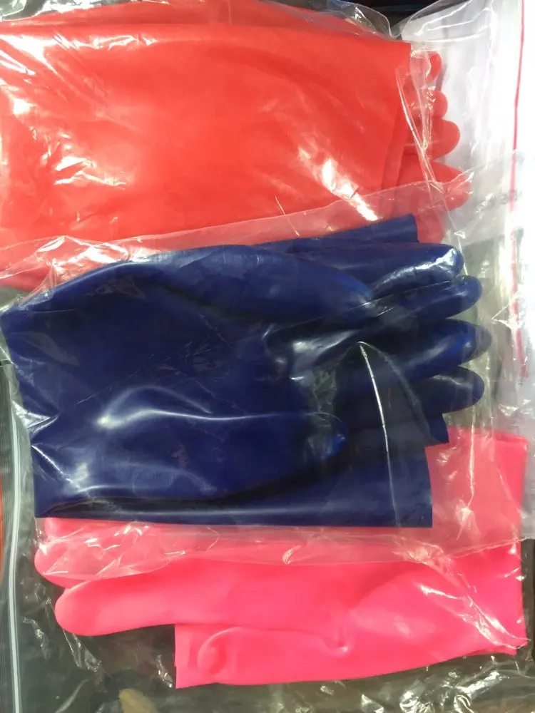 Латексные перчатки Короткие без пальцев 9516 черный розовый цвет|Аксессуары для