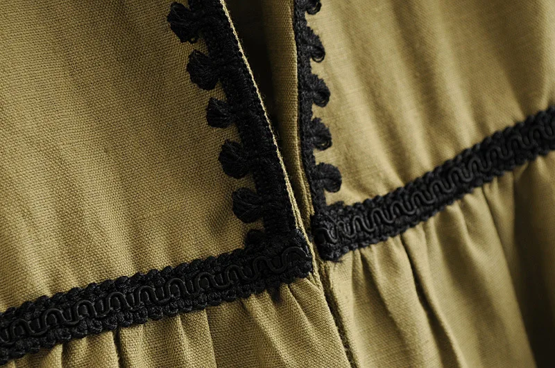 Женские элегантные кисточки лоскутное пальто куртки с длинным рукавом army green