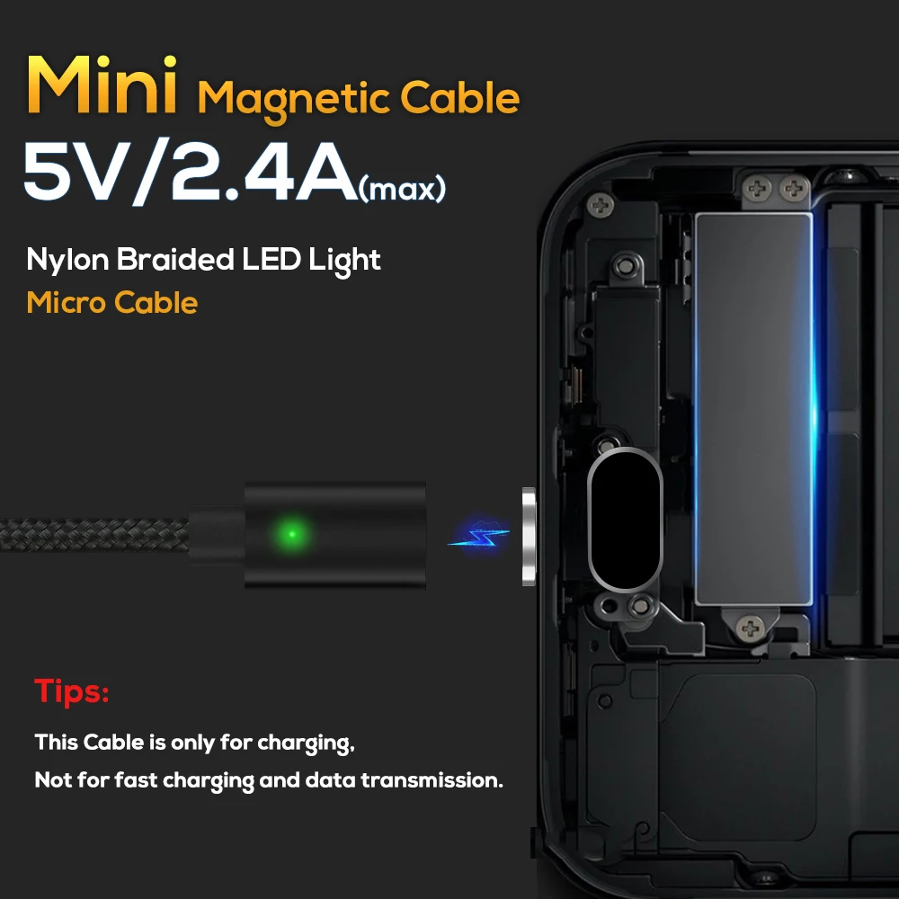 TOPK F мини светодио дный Магнитный кабель Нейлон Плетеный Магнит Micro usb для зарядки