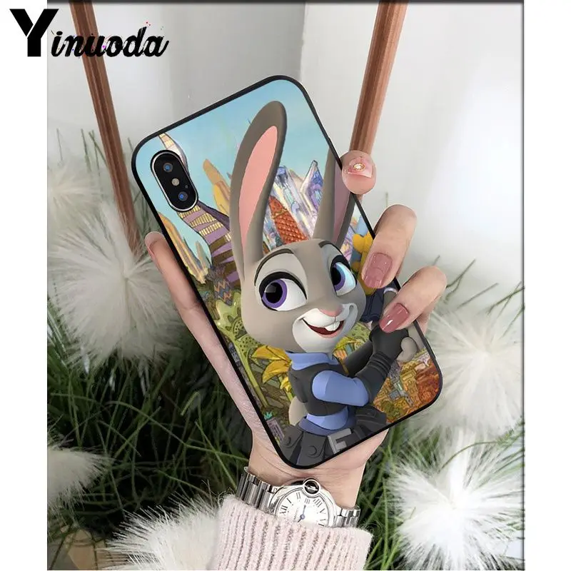 A13 Yinuoda Zootopia Lover fox rabbit DIY раскрашенный красивый чехол для телефона для iPhone X XS MAX 6 6s 7 7plus 8 8Plus 5 5S SE XR - Цвет: A13