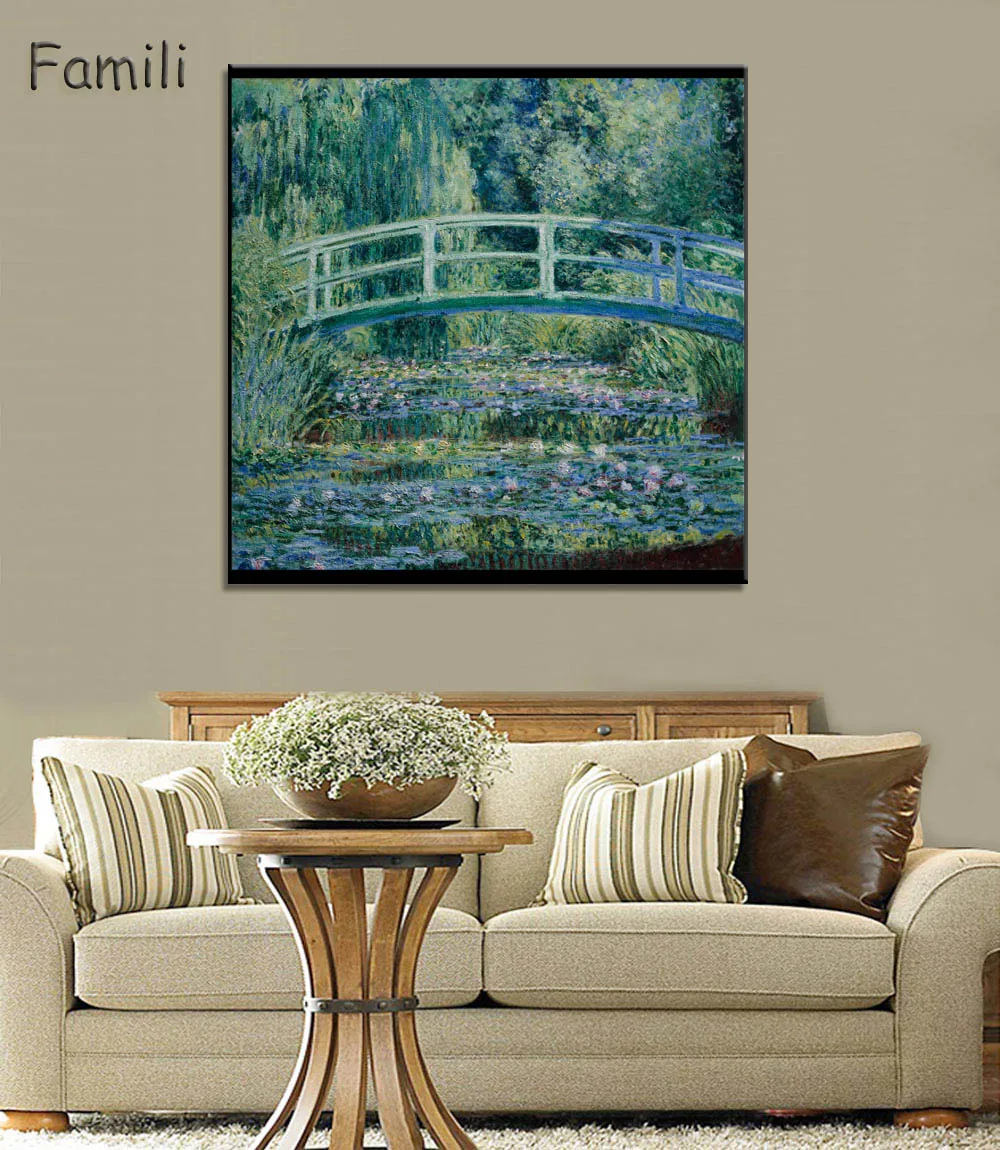 Продажа мунет картина маслом Лотос холст печать без рамки импрессионист стены