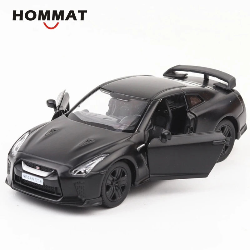 Модель HOMMAT в масштабе 1:36 матовый черный Nissan GTR GT-R R35 модель автомобиля литой и
