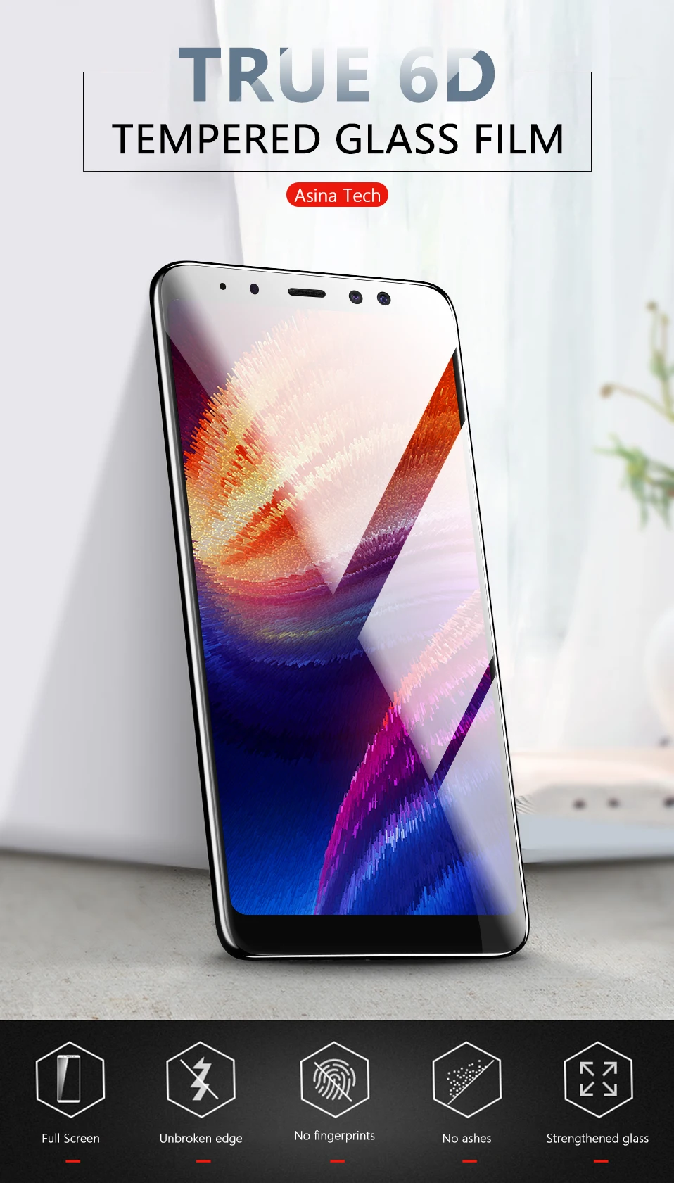 ASINA 6D протектор экрана для samsung Galaxy A5 Закаленное стекло пленка изогнутая полное покрытие протектор экрана для A8 J7