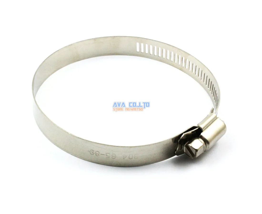 

10 Pieces 65-89mm Stainless Steel Hose Clamp Worm Gear Hose Pipe Fitting Clamp