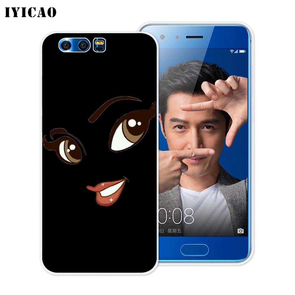 IYICAO кошачий смайлик мультяшный Мягкий силиконовый чехол для Huawei Y9 Y7 Y6 Prime 2018 Honor 8C