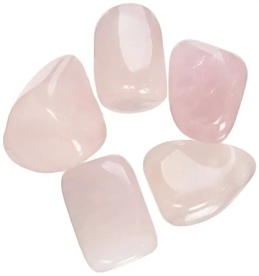 

ROSE QUARTZ - Tumbled Stones 5 LARGE Crystals