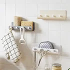 1 шт. креативная 4 крючка настенная вешалка для ключей губка сливная кухонная стойка для хранения Органайзер для ванной комнаты Аксессуары