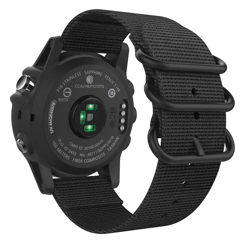 26 мм смарт часы нейлон ремешок для Garmin Fenix 3/3HR/5X/спуск MK1/D2 Charlie